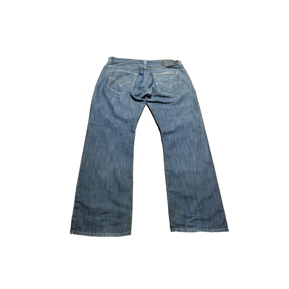 Levis 514 Jeans 36x32 Premium Dark Wash Raw Denim Purple Stitch Redline (38×32) - Picture 3 of 7